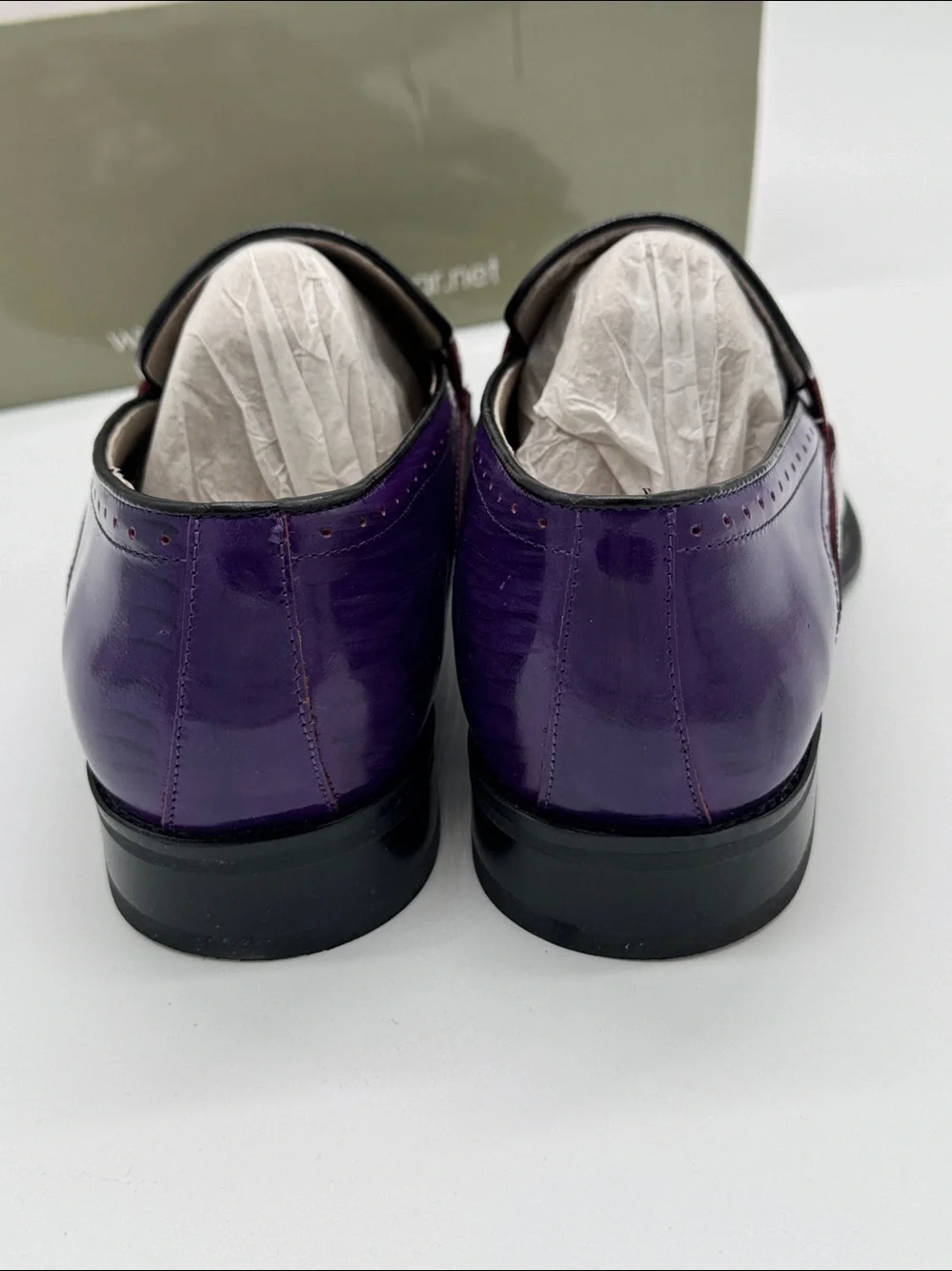 LEATHER SHOE (NATHAN) with pocket square and bow-tie